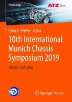 10th International Munich Chassis Symposium 2019: chassis.tech plus [1st ed. 2020]
 978-3-658-26434-5, 978-3-658-26435-2