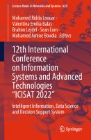 12th International Conference on Information Systems and Advanced Technologies “ICISAT 2022”: Intelligent Information, Data Science and Decision Support System
 3031253434, 9783031253430