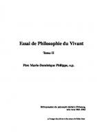 1961-1962 - Essai de Philosophie du Vivant - Tome 2 [Tome 2]
