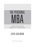 2010 
The Personal MBA: A World-Class Business Education in a Single Volume [9]
 9781101446089, 2010027919, 9780670919536