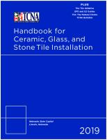 2019 TCNA Handbook for Ceramic, Glass, and Stone Tile Installation
 0997768185,  9780997768183