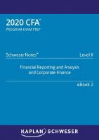 2020 CFA Level II  Schweser Notes eBook 2
 9781475495522