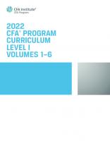 2022 CFA Program Curriculum Level I Box Set [1 ed.]
 1950157601, 9781950157600