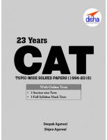 23 Years CAT Topic-wise Solved Papers (1994-2016)