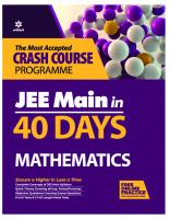 40 Days Crash Course for JEE Main Mathematics
 9789313199328, 9313199327