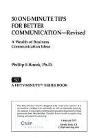 50 One-Minute Tips to Better Communication : A Wealth of Business Communication Ideas
 9781560524595