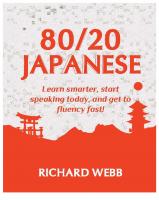 80/20 Japanese [Romaji ed.]
 9780995363052