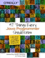 97 Things Every Java Programmer Should Know - Collective wisdom from the experts. [1 ed.]
 9781491952696