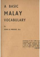 A basic Malay vocabulary