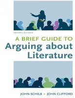 A Brief Guide to Arguing about Literature (Resources for Argumentation, Reading, Writing, and Research)