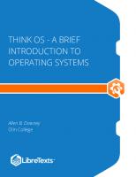 A Brief Introduction to Operating Systems