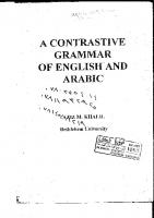 A Contrastive Grammar of English and Arabic