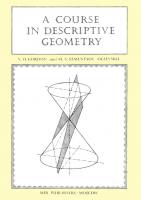 A Course in Descriptive Geometry