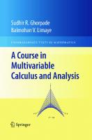 A Course in Multivariable Calculus and Analysis
 9781441916204, 9781441916211