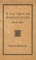 A critique of adjudication