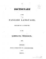 A Dictionary of the Panjabi (Punjabi) Language