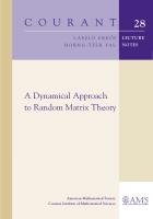 A Dynamical Approach to Random Matrix Theory
 1470436485, 9781470436483