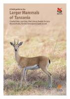 A Field Guide to the Larger Mammals of Tanzania [Course Book ed.]
 9781400852802
