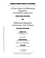 A First Course in Differential Equations with Modeling Applications Solutions Manual 11 ed
 1-337-55658-0