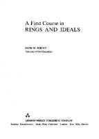 A First Course in Rings and Ideals