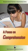 A Focus on Comprehension
