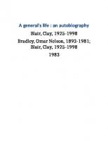A General’s Life (an autobiography by Bradley, Omar Nelson)