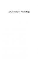 A Glossary of Phonology
 9780748629671