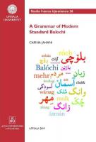 A Grammar of Modern Standard Balochi
 9789151308203