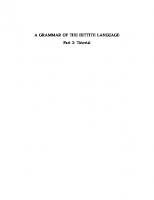 A Grammar of the Hittite Language: Part 2: Tutorial
 9781575065939