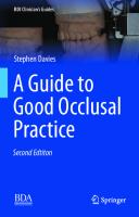 A Guide to Good Occlusal Practice: A Guide to Good Practice (BDJ Clinician’s Guides) [2nd ed. 2022]
 3030792242, 9783030792244