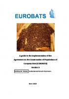A guide to the implementation of the Agreement on the Conservation of Populations of European Bats (EUROBATS), Version 3 [3 ed.]