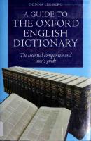 A Guide to the Oxford English Dictionary
 0198691793