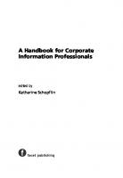 A Handbook for Corporate Information Professionals
 9781783300433, 9781856049689