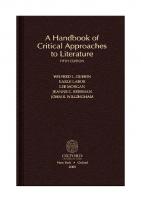 A Handbook of Critical Approaches to Literature [5 ed.]
 9780195160178, 0195160177, 2004054708