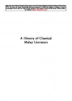 A History of Classical Malay Literature
 9789814459891