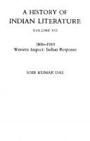 A History of Indian Literature- Volume VIII: 1800-1910 Western Impact: Indian Response [VIII]
