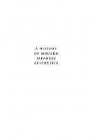 A History of Modern Japanese Aesthetics
 9780824843625