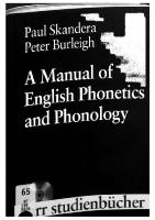 A Manual of English Phonetics and Phonology: Twelfe Lessons with an Integrated Course in Phonetic Transcription [1 ed.]
 3823361252