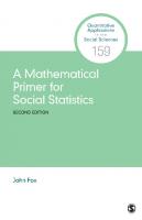 A Mathematical Primer for Social Statistics
 9781071833223, 1071833227