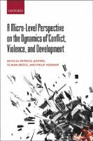 A micro-level perspective on the dynamics of conflict, violence, and development
 9780191749254, 0191749257