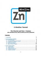 A MiniZinc Tutorial