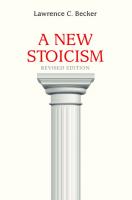 A new stoicism [Revised Edition]
 9780691177212, 069117721X