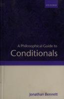 A philosophical guide to conditionals
 2002042553, 0199258864, 0199258872