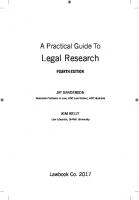 A practical guide to legal research [Fourth edition.]
 9780455237923, 0455237921