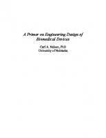 A Primer on Engineering Design of Biomedical Devices [2 ed.]