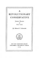 A Revolutionary Conservative: James Duane of New York
 9780231877213