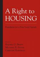 A Right to Housing : Foundation for a New Social Agenda [1 ed.]
 9781592134335, 9781592134311