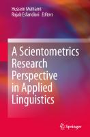 A Scientometrics Research Perspective in Applied Linguistics
 9783031517259, 9783031517266
