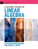 A second course in linear algebra
 9781107103818, 1107103819