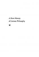 A Short History of German Philosophy
 9781400883042